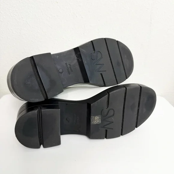 Stuart Weitzman Norah Chelsea Chunky Platform Boots in White Leather Size 37.5 - Picture 11 of 11